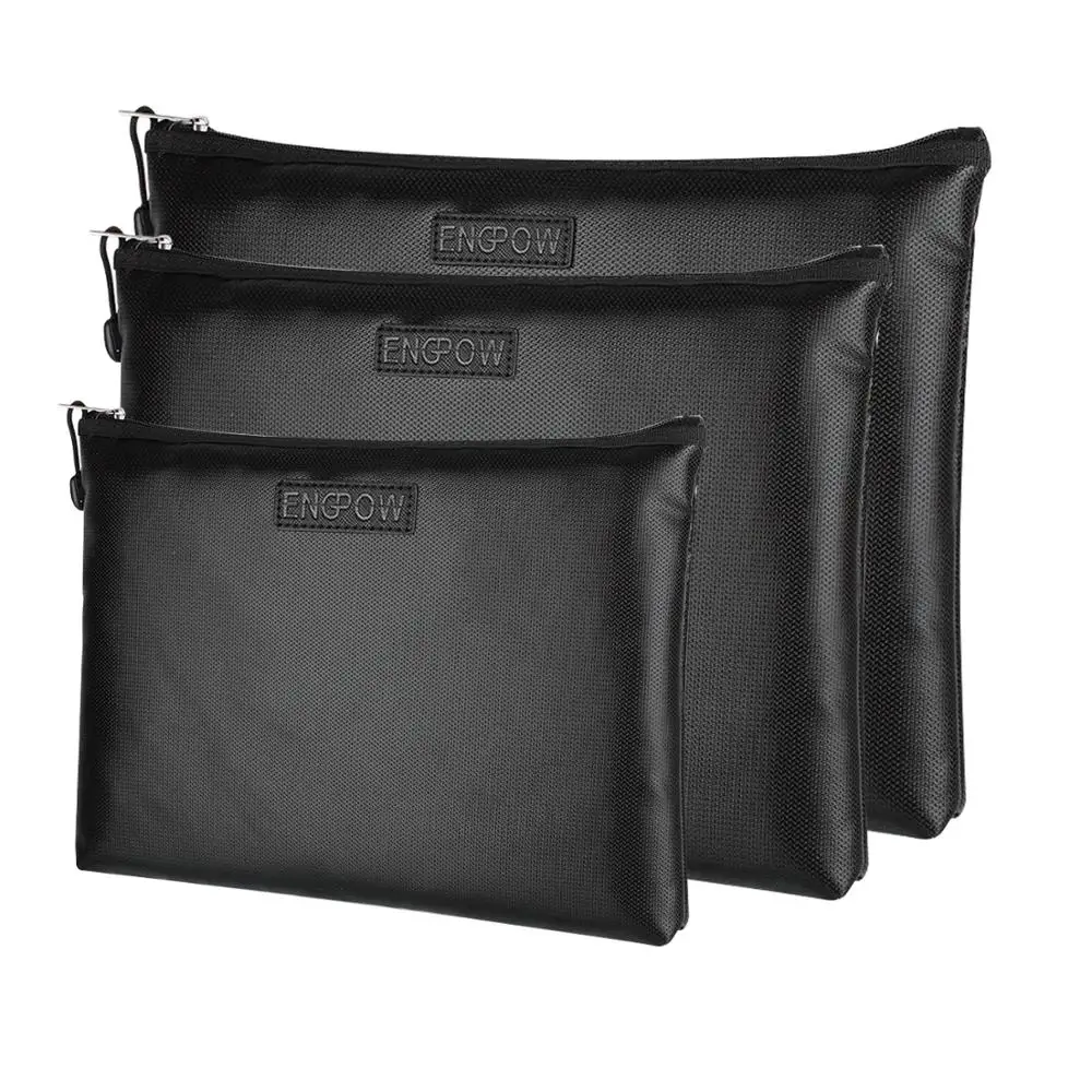 

Small Middle Large Size Selling Waterproof Fireproof Document Bags Waterproof and Fireproof Money Bag