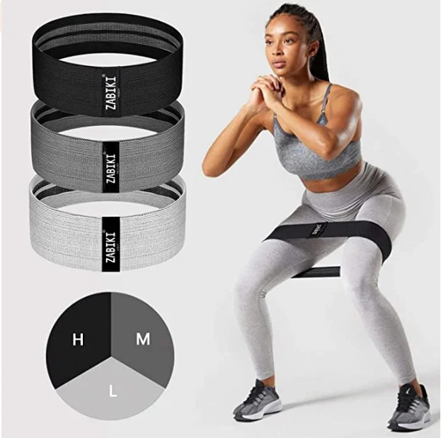 

Ready Stock Hot Sale High Quality Hip Resistance Bands Non Slip Gym Workout Yoga At Home Elastic Bands Set, Pictures