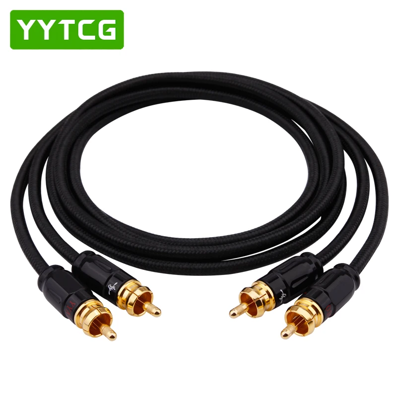 

YYTCG G2S Silver-plated Hifi RCA Cable Hi-end Signature 6N OFC 2RCA Interconnect Cable with Gold plated RCA