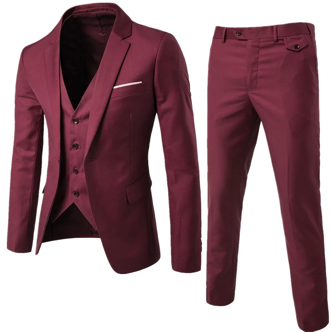 

Men's business casual suit three- piece