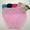 Floral Lace Hipster Underwear Multiple Colors High Waist Panty Lacy Bottom Polyester Briefs Women's Cheeky Panties