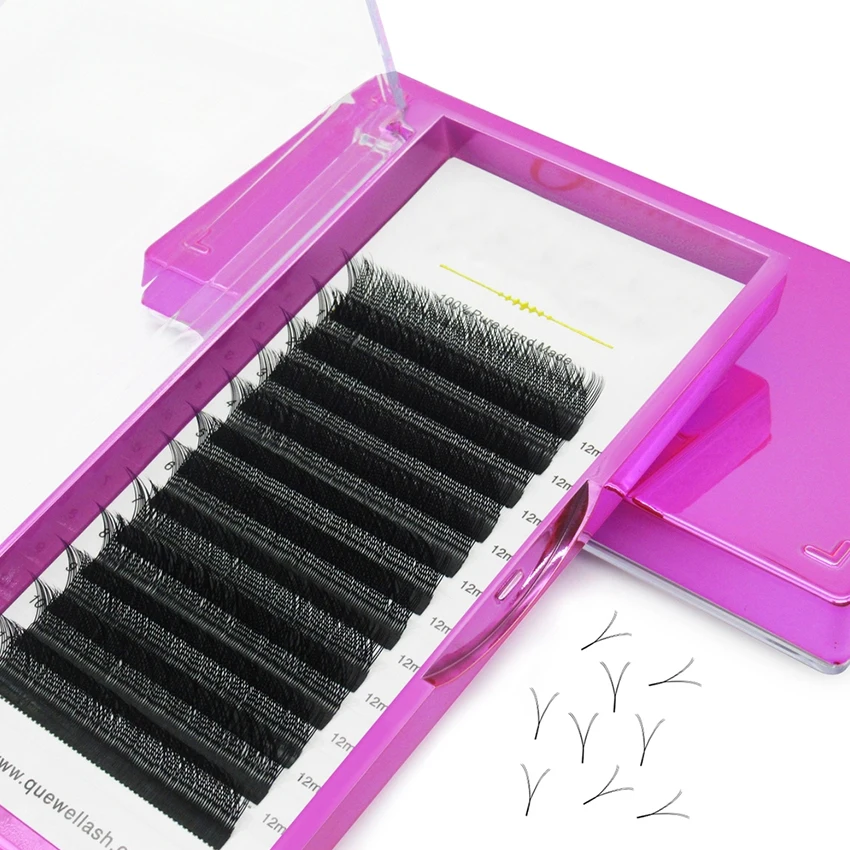 

Qingdao Supplies C Curl y Lashes, Wholesale Private Label Y Shape Eyelash Extension, New Trending Charming C Curl Y Lashes, Natural black