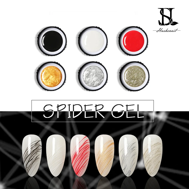 

HS Nail Art Painting 6 Colors Soak Off Uv Led Spider Nail Gel Polish