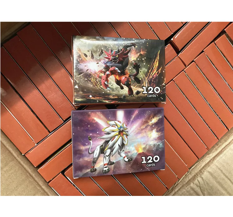 

New type 120 pcs/box Cards for Poke mon GX Cards Trainer Playing Cards