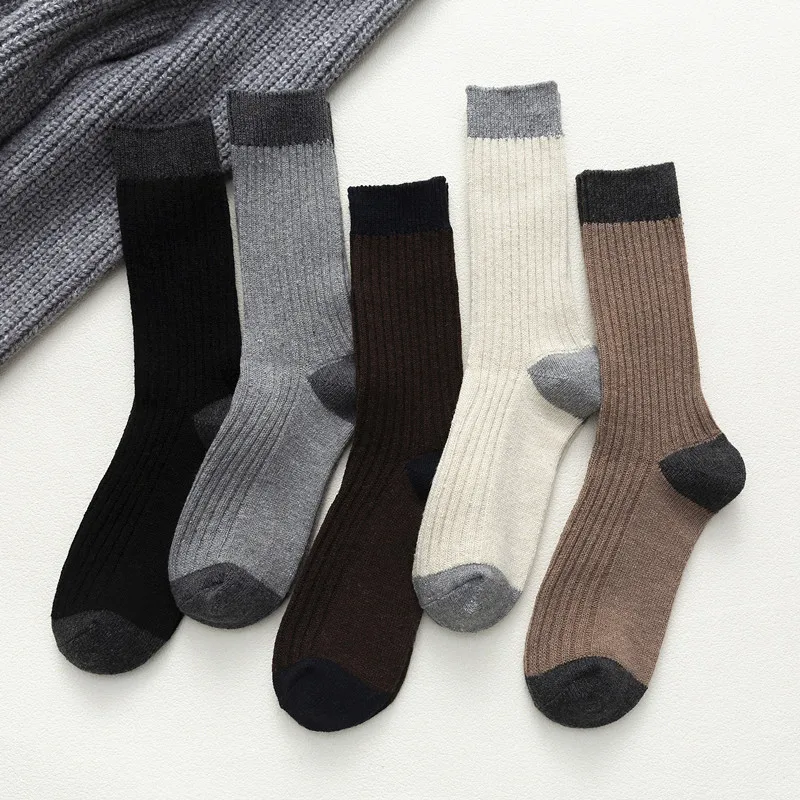 

Wholesale custom embroidery logo europe men business wool socks, Colorful