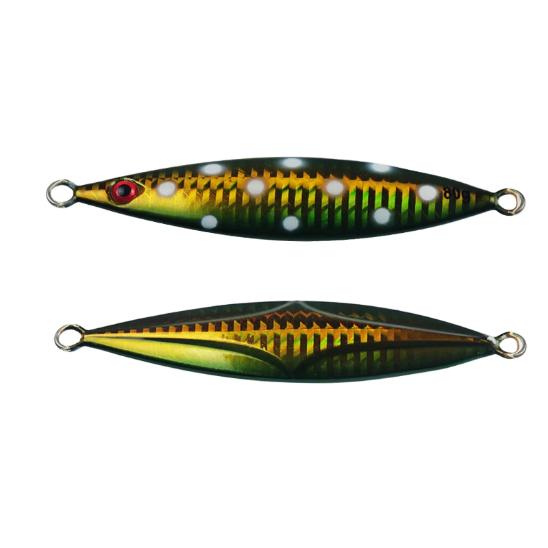 

200g jigging lure glow in the dark casting jig lure glow japan quality flat slow pitch jig, 5 colors