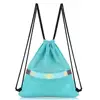 Custom Logo Fashion Drawstring Backpack Bag Breathable Mesh Bag Promotional Sports Gym Sack Cinch Bags Lightweight Beach Bag