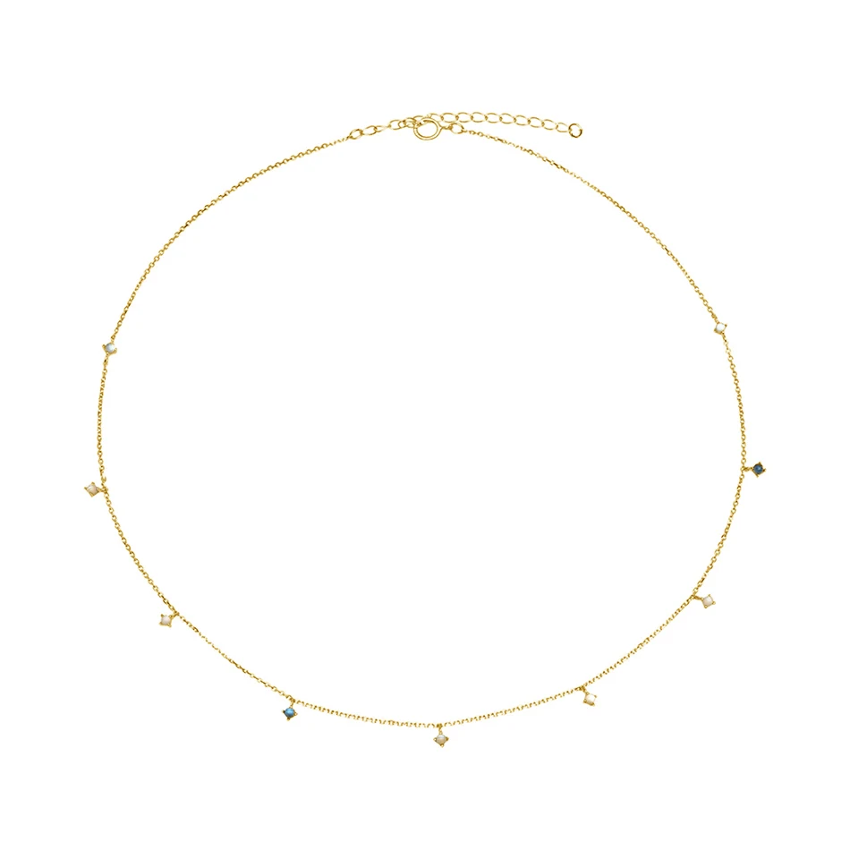 

hot sale high quality jewelry necklace 925 sterling silver nice 18k gold plated collar navy choker necklace