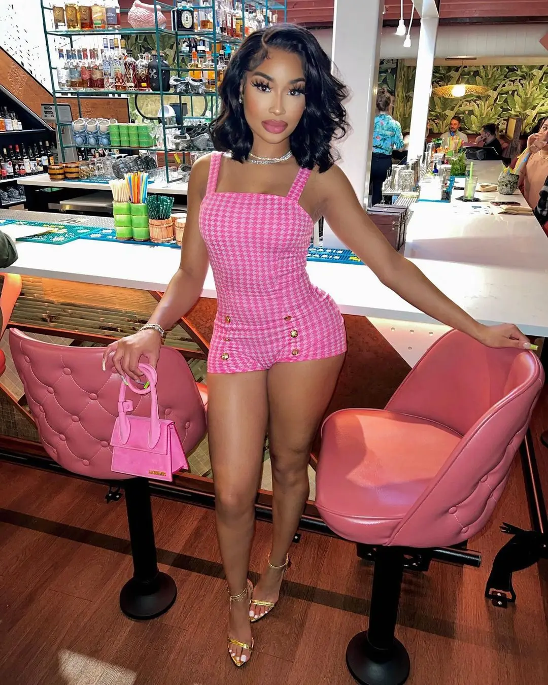 

Strap Elegant Women Romper Jumpsuit Summer Casual Tank Short Jumpsuit Bodycon Pink Cute Print Rompers for Women