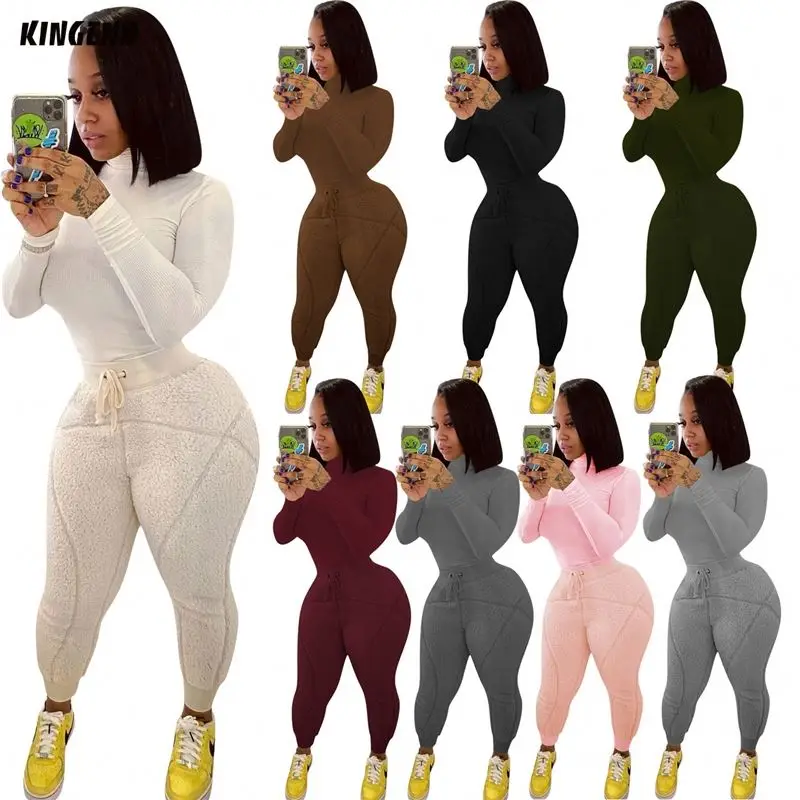 

Plus Size Women Sexy Off The Shoulder Pants Lady Two Pieces Set Clothing