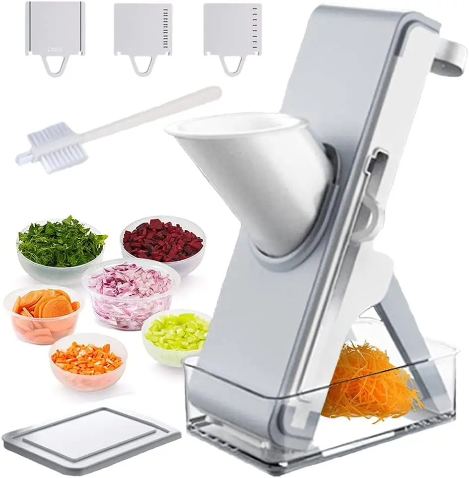 

Smile mom 3 in 1 multi-function adjustable mandoline slicer safe vegetable slicer, Custom color