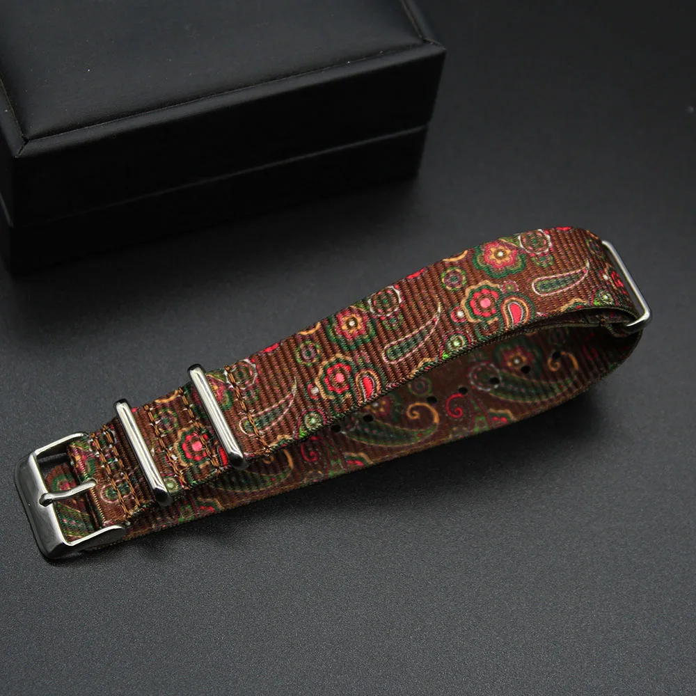 

Fashionable Man Woman Replacement Fabric Nylon Nato Strap For  Watch