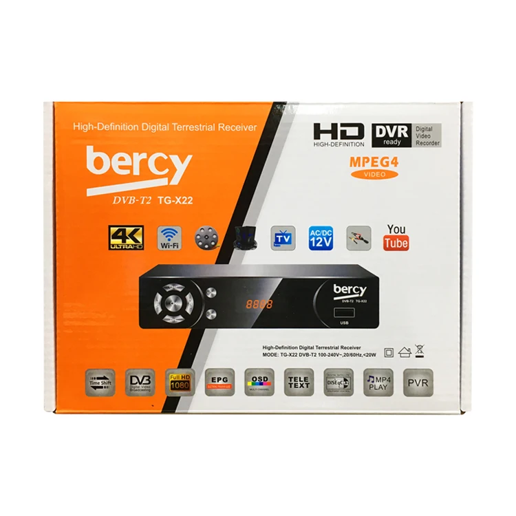 

TG X22 New arrival bercy DVB-T2 High definition digital terrestrial receiver decoder set top box