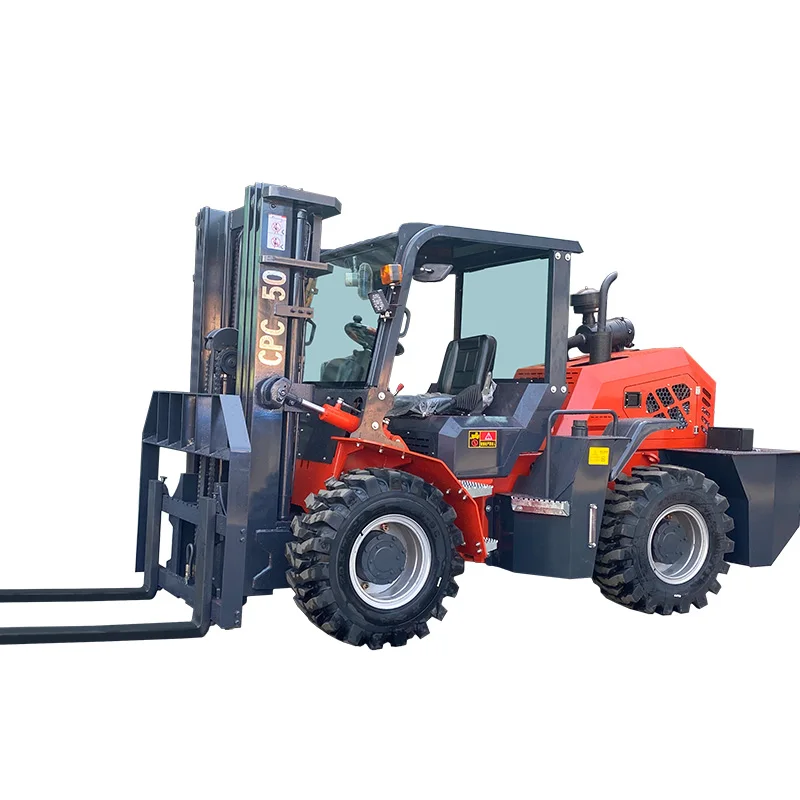 

HUAYA new factory outlet compact 4wd 4x4 3.5 5 6 7 8 ton muddy road off-road all-terrain all rough terrain forklift