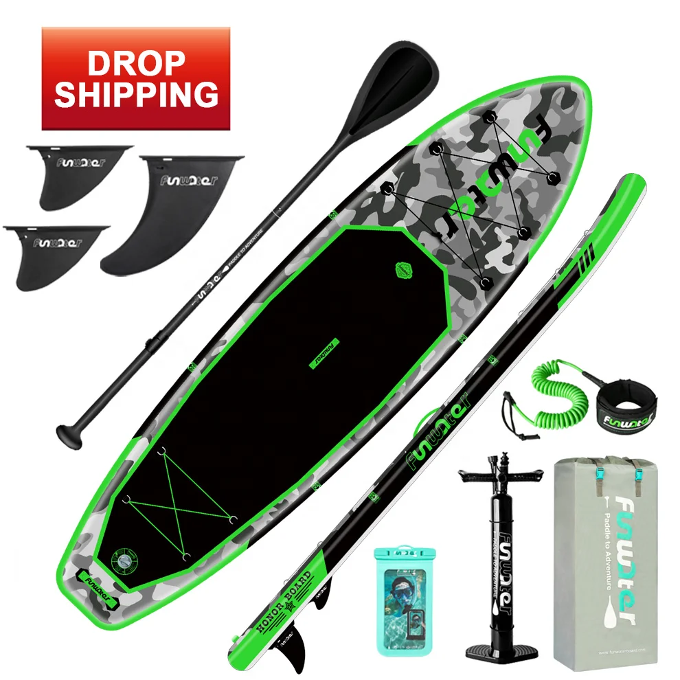 

FUNWATER Drop Shipping sup inflatable longboard surfboard surfboard bag importing stand up paddle boards