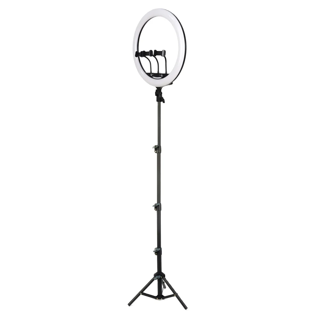 

LED Ring light 18 inch with tripod stand strong power 18 inch ring light light stand with Carry Bag, Black