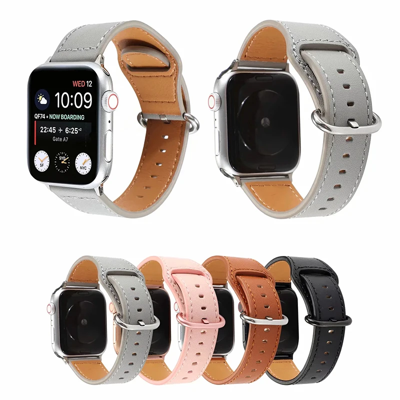 

New coming pu leather loop band for Apple Watch 38mm 42mm 40mm 44mm smart watch replacement accessories