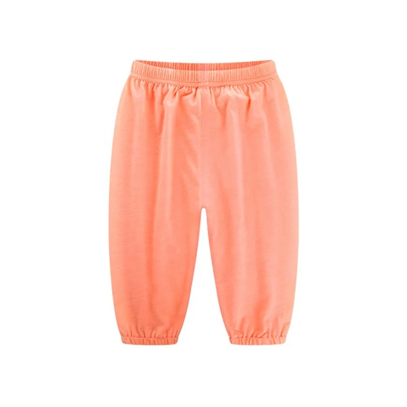 

Girls Lantern Trousers Boy Air Conditioning Pants Pajamas Solid Color Leggings