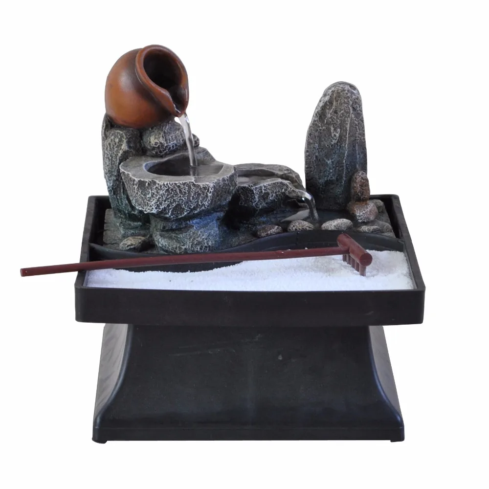 
resin crafts bamboo water fountain mini zen garden 