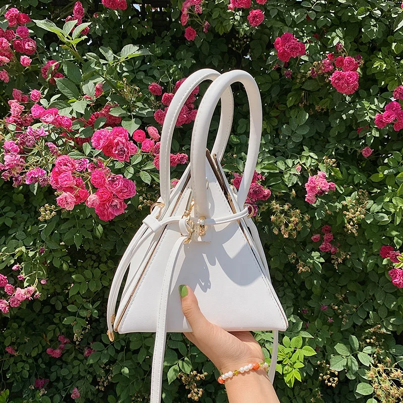 

2021 Candy PU Leather Women's Bag Cross Shoulder Bolsos Mujer Fashion Small Triangle Bags Women Handbags