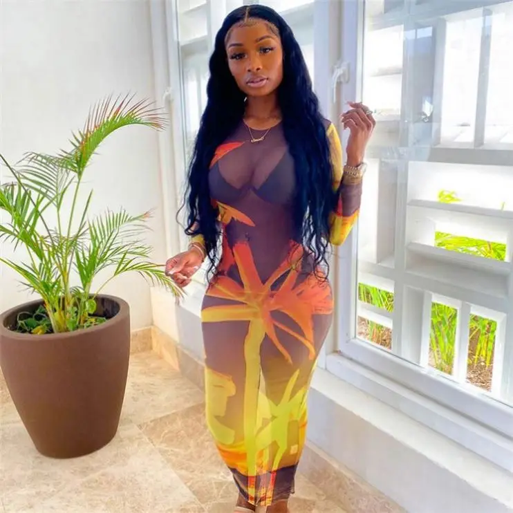 

MISSMOEN New Arrival Sexy Mesh Summer Casual Woman Dress For Ladies 2021
