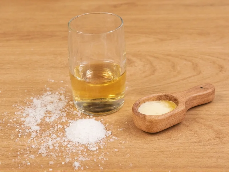 Natural ant repellent ingredients on wooden table