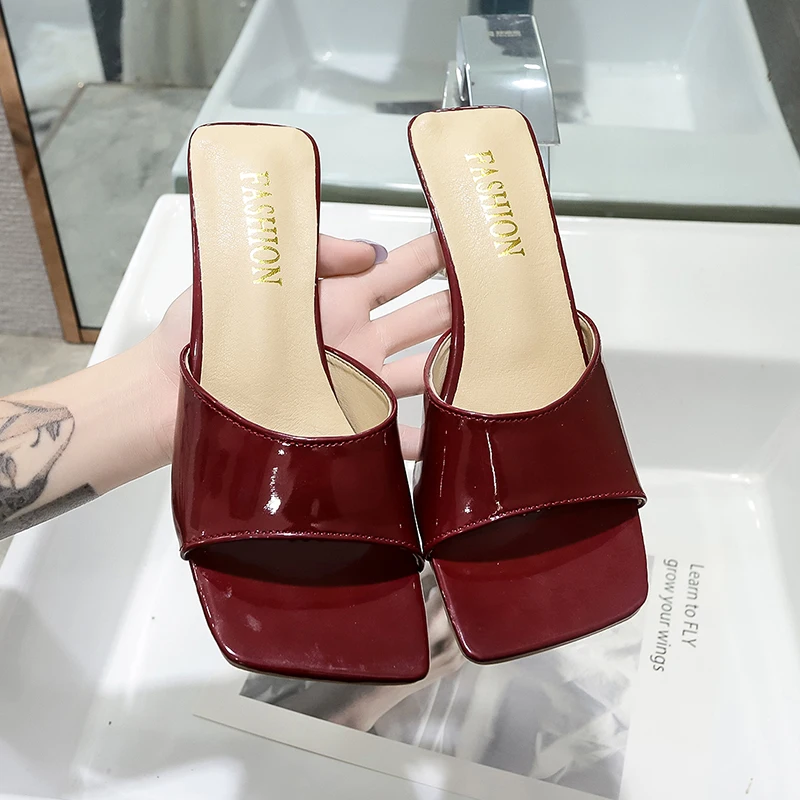 

PDEP slip on stylish casual sexy slides dress sandals shoes high heel women dress shoes ladies pumps