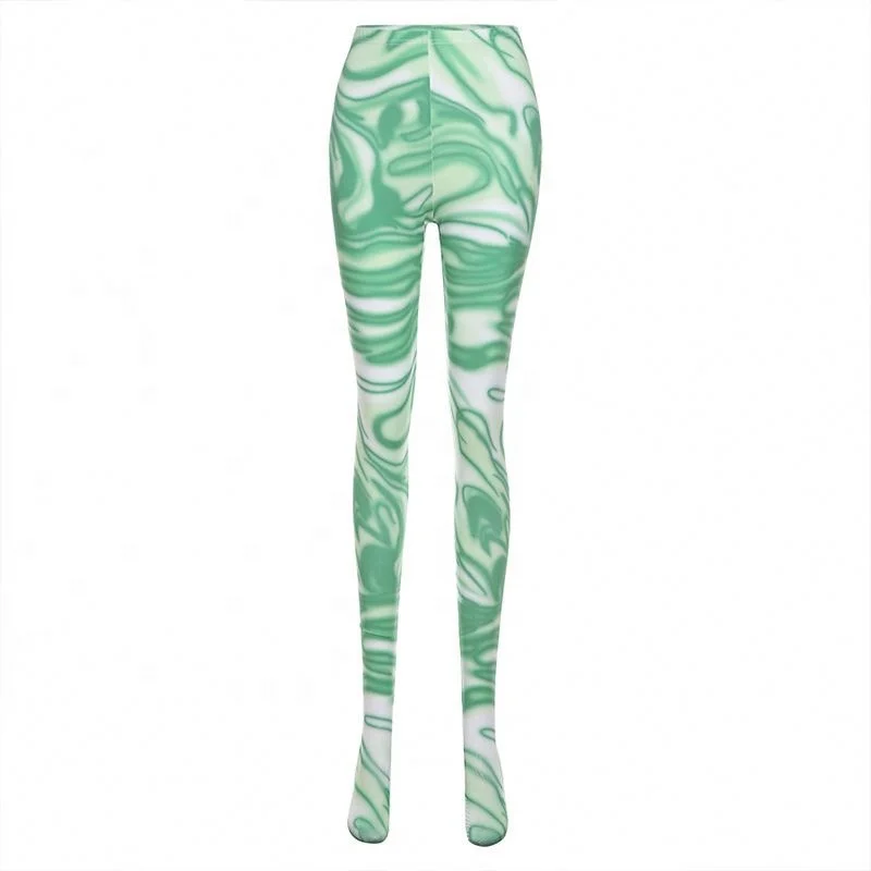 

Wholesale 2021 trendy high waist bodycon yoga tie dye track pants for women, Photos show