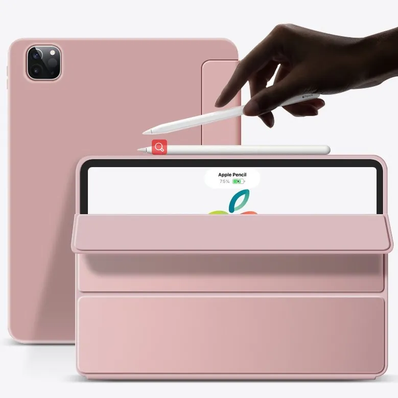 

Smart Cover For iPad Pro 12.9 2021 TPU Soft Shell Tablet Case Anti-shock Cover