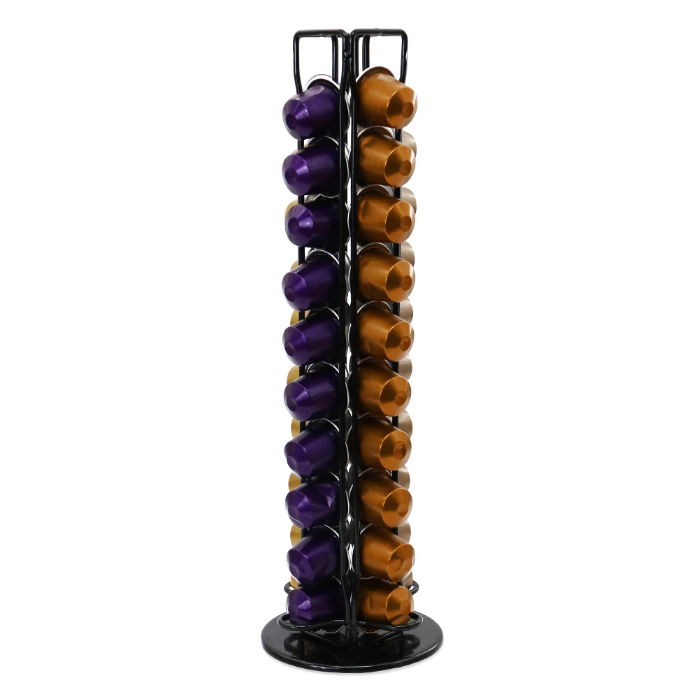 

Nespresso Rotating Coffee 40 Pod Capsule Holder, Black