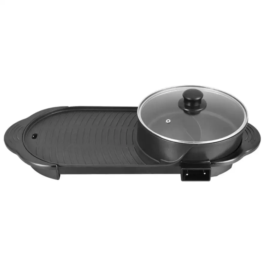

Wholesale high quality 2 in 1 portable electric hot pot grill bbq