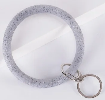 
Wholesale Silicone Keychain Individually Customized Rainbow keychain Bracelets for Women 