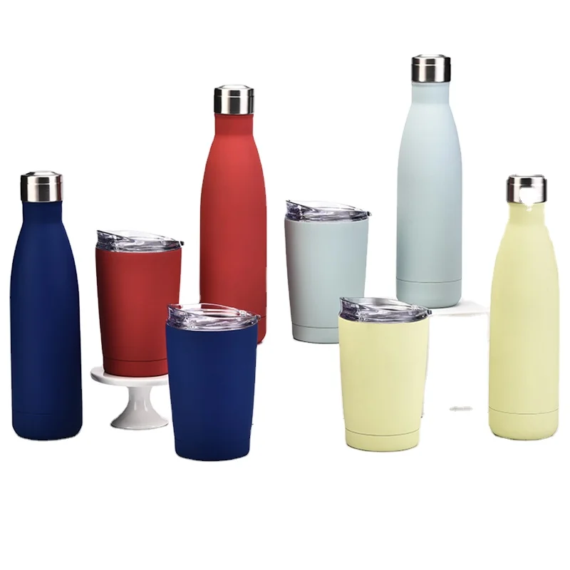 

Hot sale 500 ML vacuum insulated cola shaped water bottle double wall stainless steel drinking cup for outdoor sports