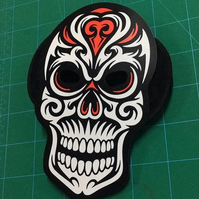 

Drop Shipping USA Canada Mainland New Arrival Comfortable Wearing EVA Led Light Sound Activated Led Purge Mask, Multicolor skull