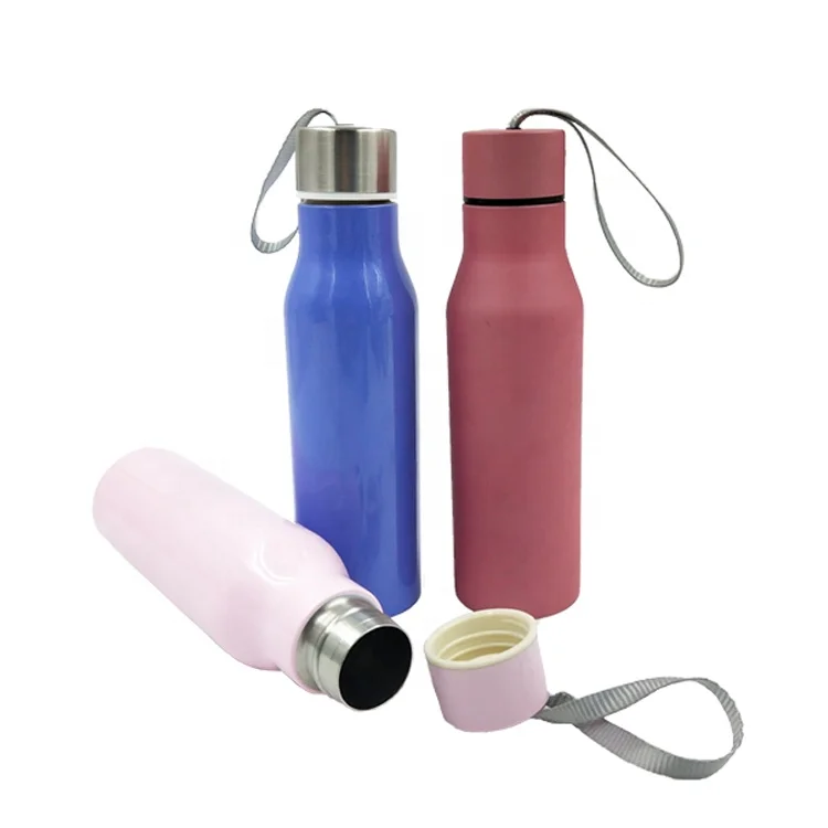 

18oz Double Wall Insulated Stainless Steel Vacuum Flask with Rope, Any color is available