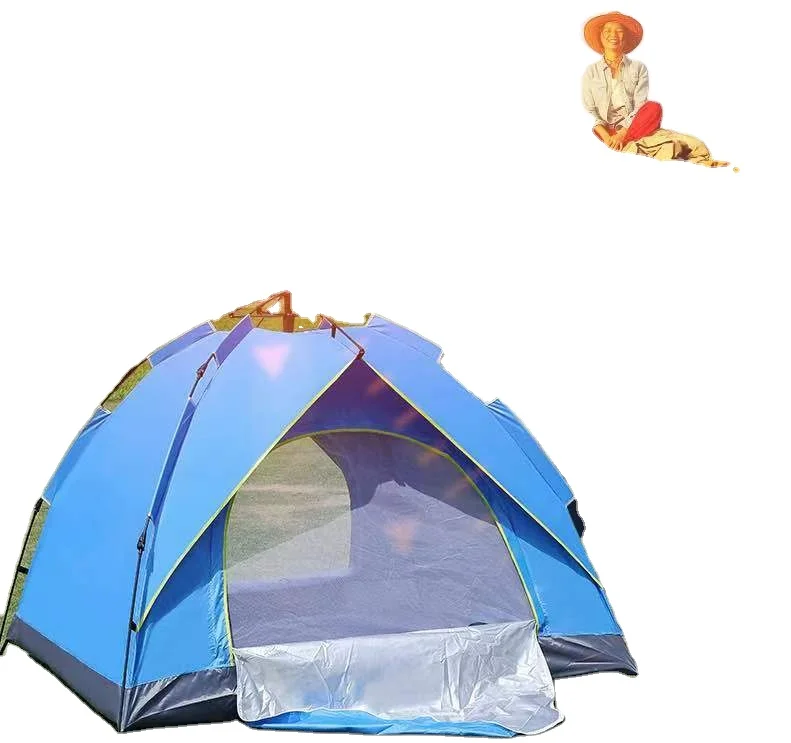 

Hot Selling 1-2/3-4 Person Rainproof Sunscreen Single Layer Automatic Pop-up Camping Tent For Outdoors