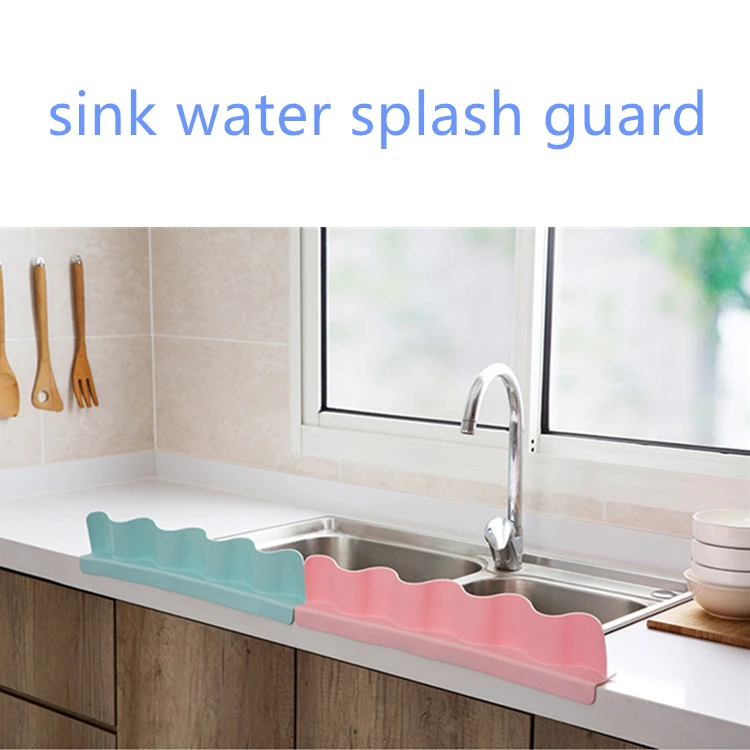 Plastic Suction Cup Tub Water Barrier Kitchen Bathroom Sink Water