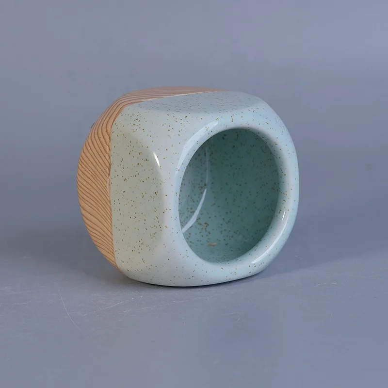 200ml Mini square ceramic candle jar scented candle vessel home decor