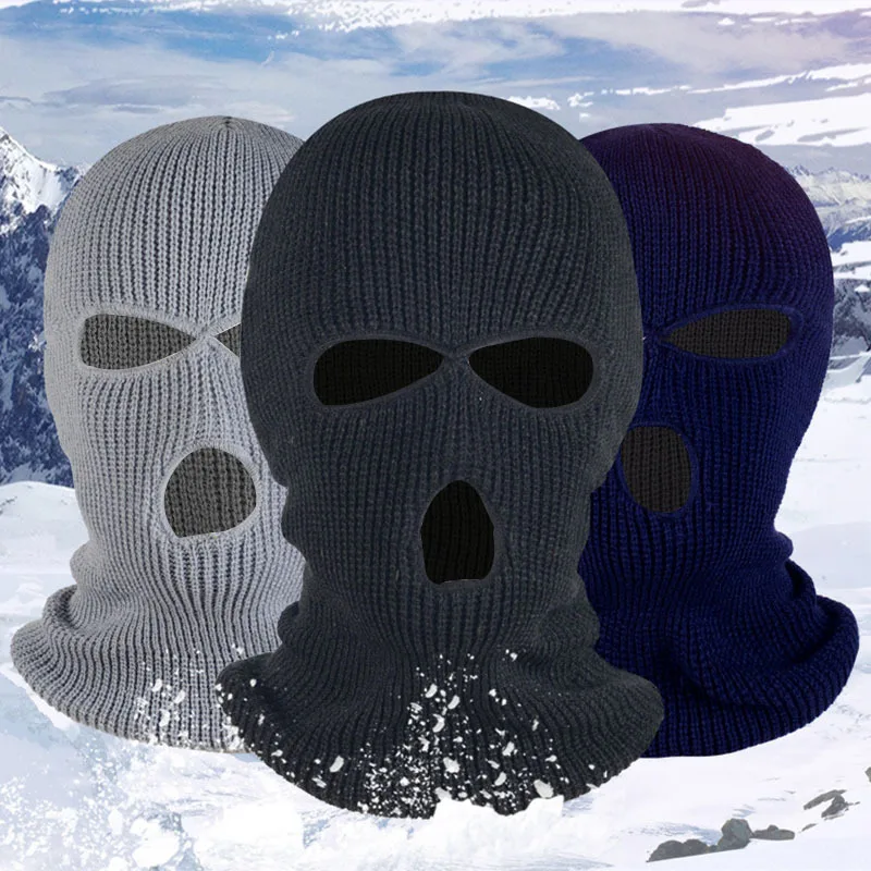 

Wholesale factory Custom Ski Masks Men Hole Full Face half colored ski maks hat cap