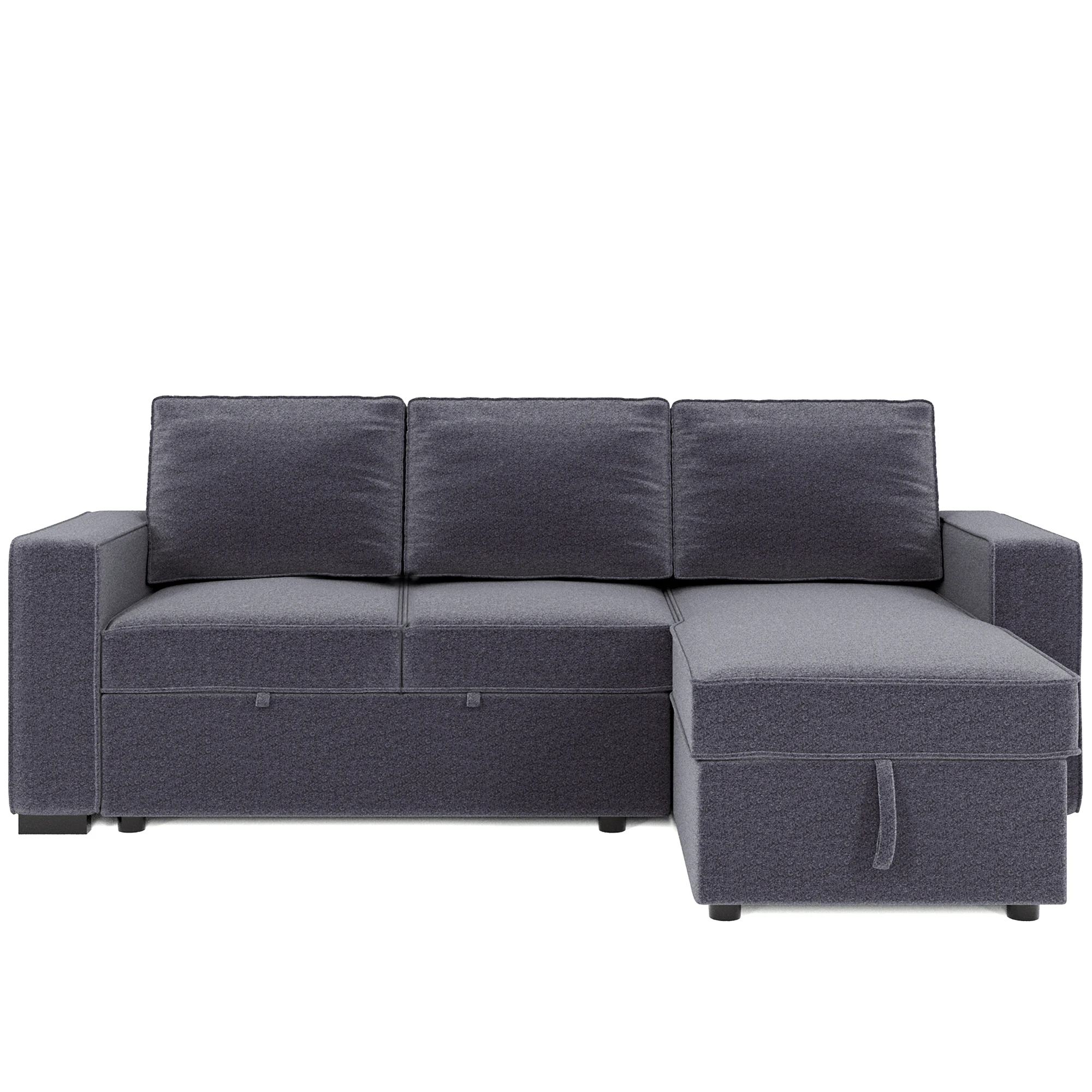 

multifunctional foldable sofa cum bed L-shaped corner sofa bed with storage, Grey