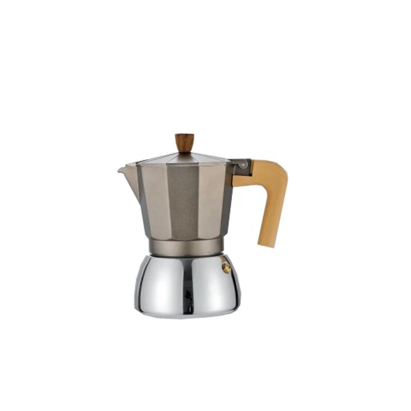 

Home Use Portable Stainless Steel Stovetop Coffee Maker Moka Pot 3 Cups Easy to Clean and Carry