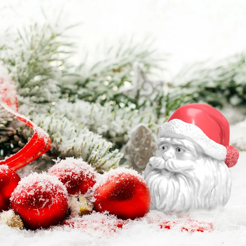 

0691 New Epoxy Christmas silicone mold diy Santa Claus Christmas tree Snowman Gypsum Aromatherapy candle mold, Transparent