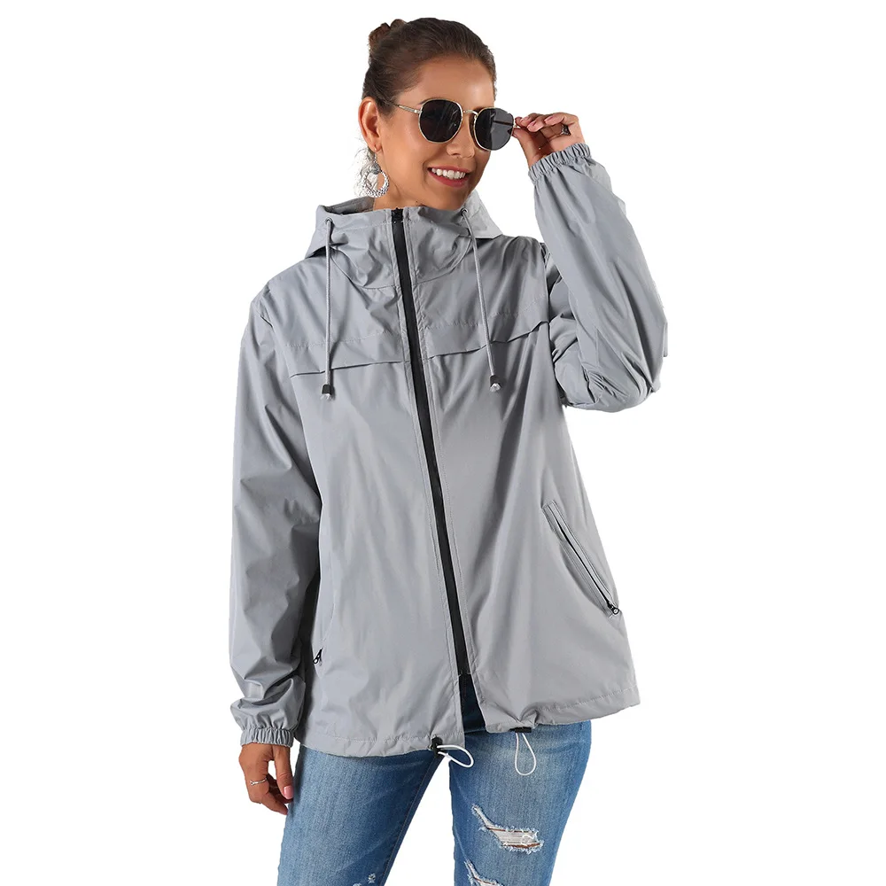 

Women's Waterproof Raincoat Windbreaker Coat Outdoor Anti-rain Jacket