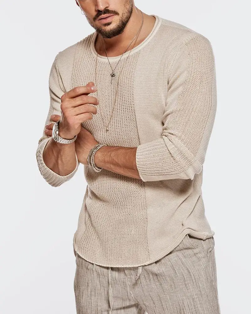 

2020 Fall Winter Multi Color Crewneck Pullover Plain Oversized Knit Sweater Men