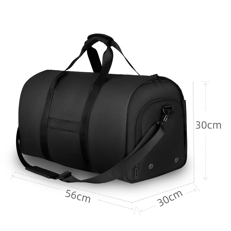 

Multifunctional Suit Storage Bag with Side Pockets Large Capacity Business Black Duffel Travel Bag