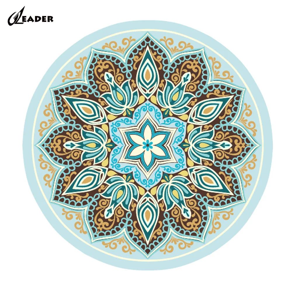 

Wholesale Customized Circle Mandala 140cm Meditation Round Yoga Mat, Colorful custom print