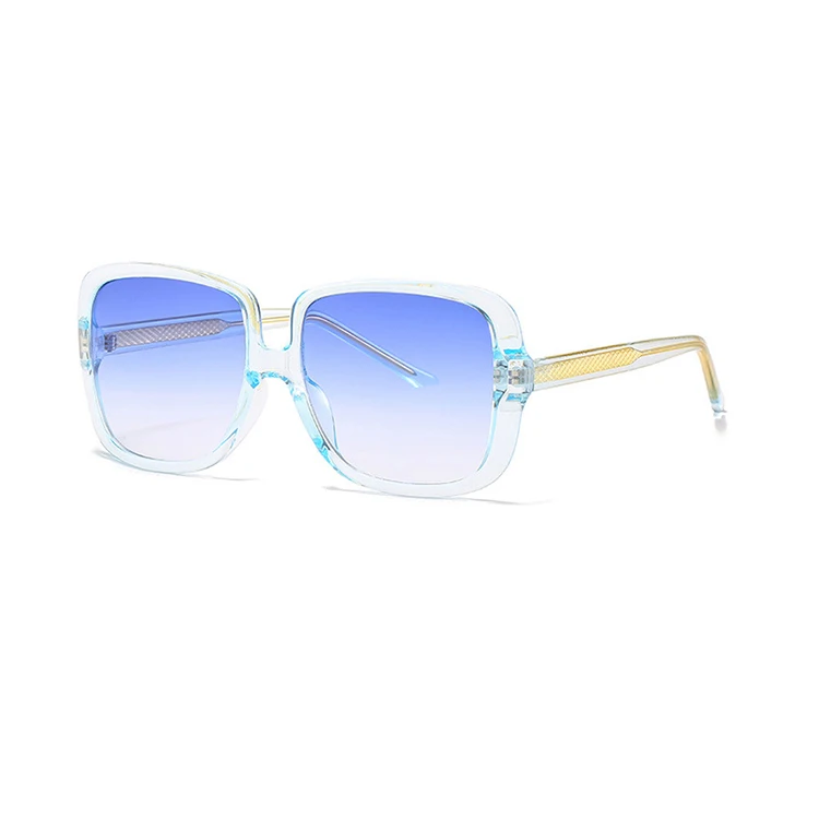 

newest Popular fashion TR90 gradual color shades sunglasses women Oversized frame Square Sunglasses High quality