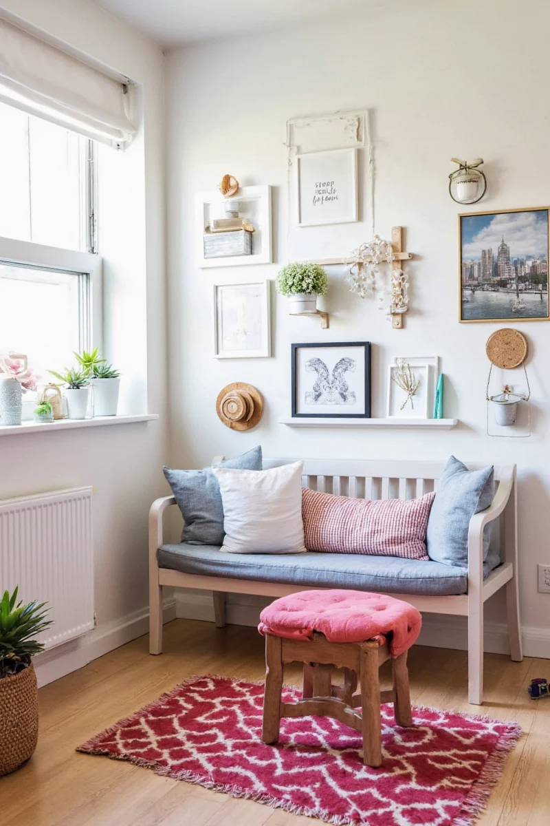 Small potted plants on windowsill