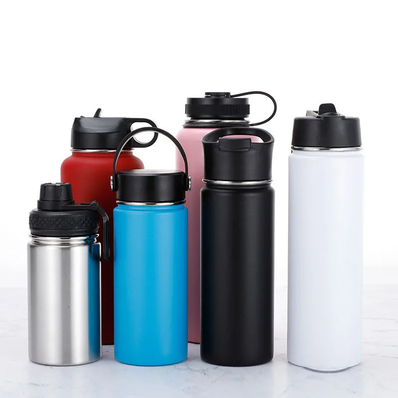 

12/16/18/20/22/24/32/40/64oz Double wall stainless steel 304 thermos vacuum flas Powder Coating Vacuum Insulated water bottle