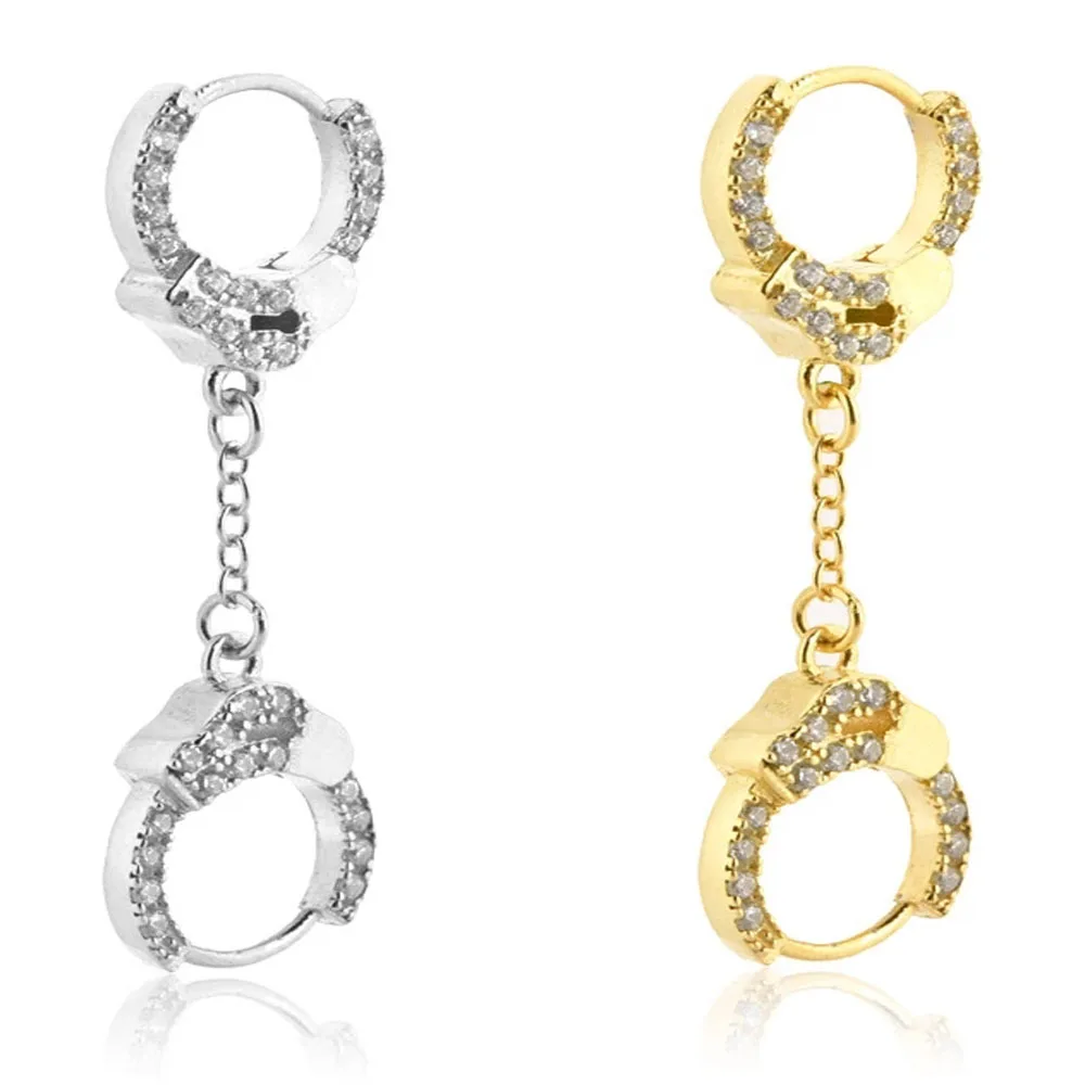 

Gold Plated Earrings Zircon Earrings Handcuffs Earrings for Women